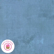 Moda GRUNGE 30150 387 Faded Denim Blue  BASIC GREY Quilt Fabric