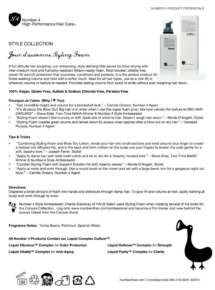 Styling Foam - Number 4 High Performance Hair Care