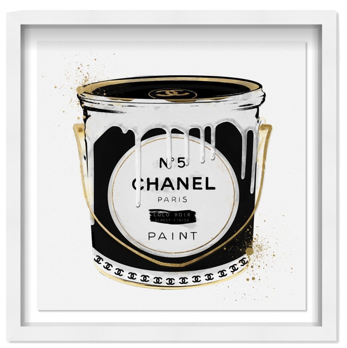 Oliver Gal White Framed Canvas Fashion Wall Pop Art Chanel Oliver Gal White Framed Canvas Fashion Wall Pop Art Chanel