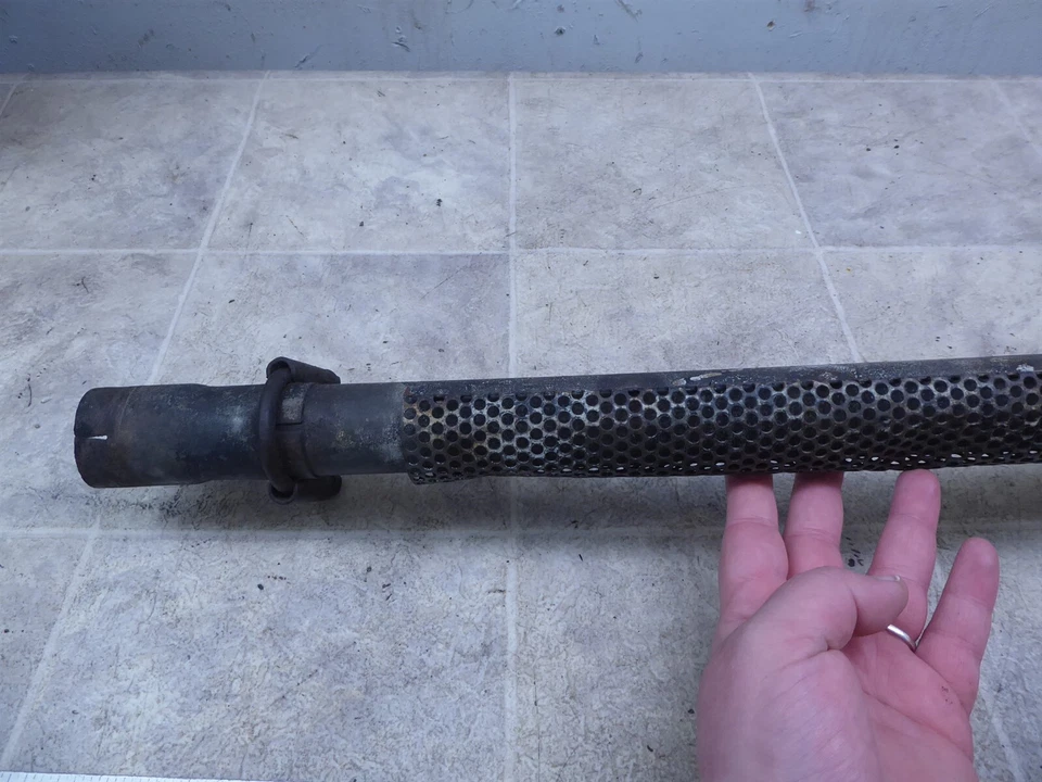 Tubo de escape con escudo y abrazadera K787-2) se adapta a Kawasaki F2 F2TR 1967 175cc Foto 4 de 4