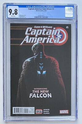 Captain America Sam Wilson 5 CGC 9.8 1st Joaquin Torres As Falcon 2016 1st print