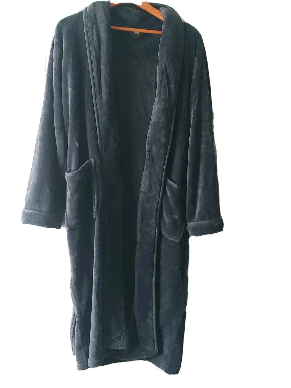 NY Threads Luxurious Mens Shawl Collar Fleece Bathrobe Spa Robe