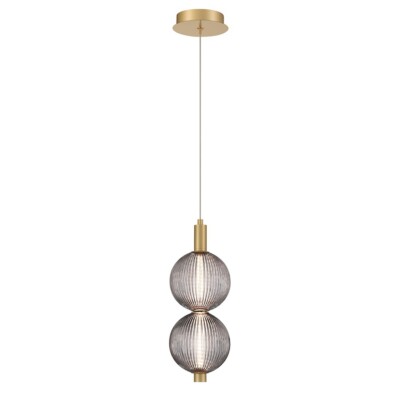 Eurofase Palmas 2 Light 16'' LED Pendant, Gold/Smoke - 47190-016