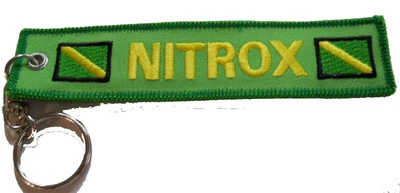 INNOVATIVE Scuba Diving Diver Key Chain Banner KeyChain Green Nitrox New GP5397