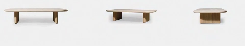 Mesa de centro exterior de mármol (travertino) y teca Foto 2 de 3