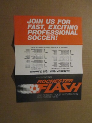 Asl Rochester Sign ASL Rochester Flash Vintage Defunct Circa 1981 Team Logo Season Ticket ...