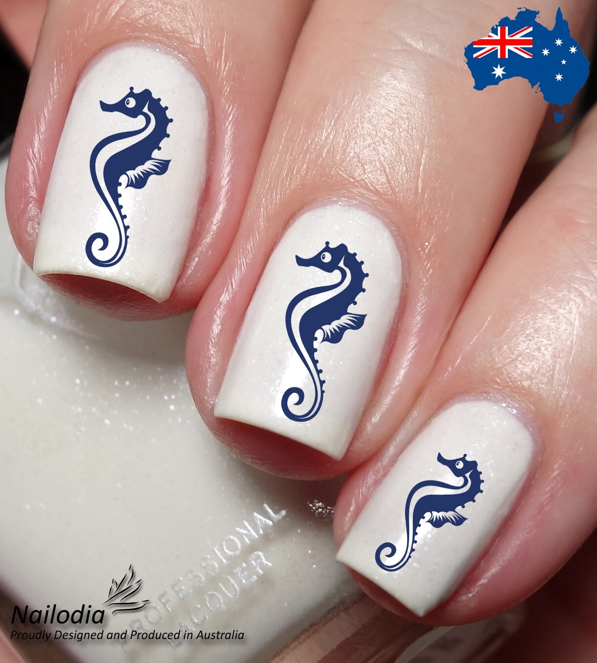 Cute Seahorse Nail Art Decal Sticker Water Transfer Slider