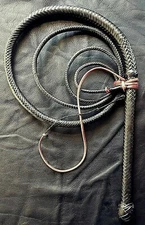12 plait 8ft Grey Species leather Bull Whip