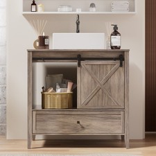 36" Bathroom Vanity with Sink Combo Bathroom Cabinet with Doors and Drawer