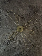 Vtg Anchor Hocking Lazy Susan ONLY Early American Prescut Star of David MCM