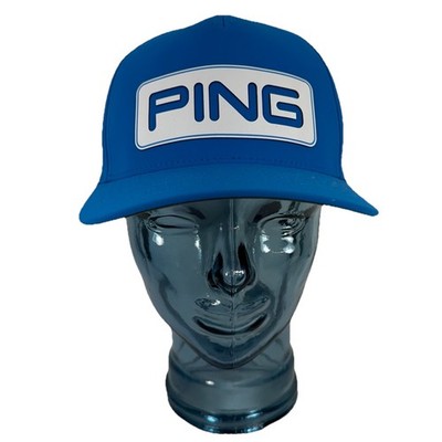 Ping Golf Hat Tour Vented Delta Cap FlexFit 110 Blue White Logo Snapback O/S