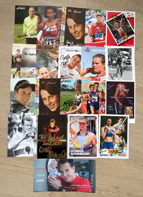 Autogrammsammlung Leichtathletik Konvolut Autogrammkarten Paket 1 *Mega Rar* Lot