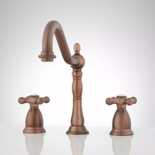 Signature Hardware Victorian Widespread Bathroom Faucet, Oil Rubbed Bronze