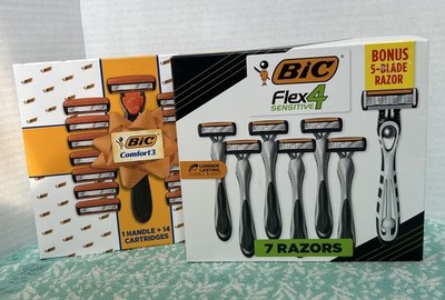 Lot Of 2 Bic Razor Gift Sets Flex 4 & Comfort 3