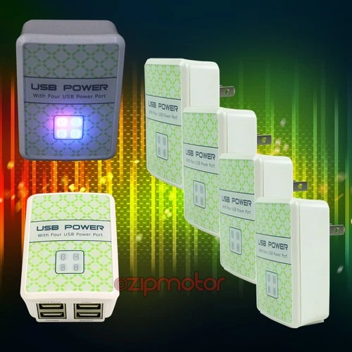 4X USB 4 PORTS WALL ADAPTER POWER CHARGER FOR MOTO G X HTC ONE EVO 4G 928 LUMIA