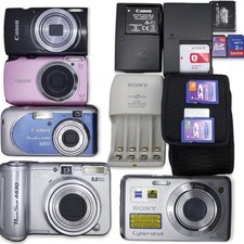 Lot of 5 Canon cameras/sony canon ixus 160 Digital Camera tested works