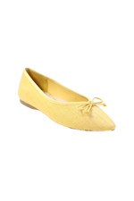 Birdies Womens Pointed Toe Slide On Ballet Flats Yellow Size 6.5