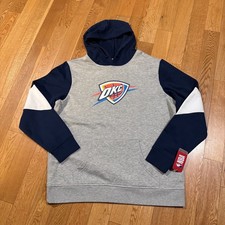 NBA Men's OKC Oklahoma City thunder Fleece Hoodie Sweatshirt Pullover XL NWT