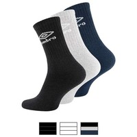 Umbro® Herren Sportsocken Aus Baumwolle Schwarz/Blau/Grau 3-Er Pack Gr. 39/42