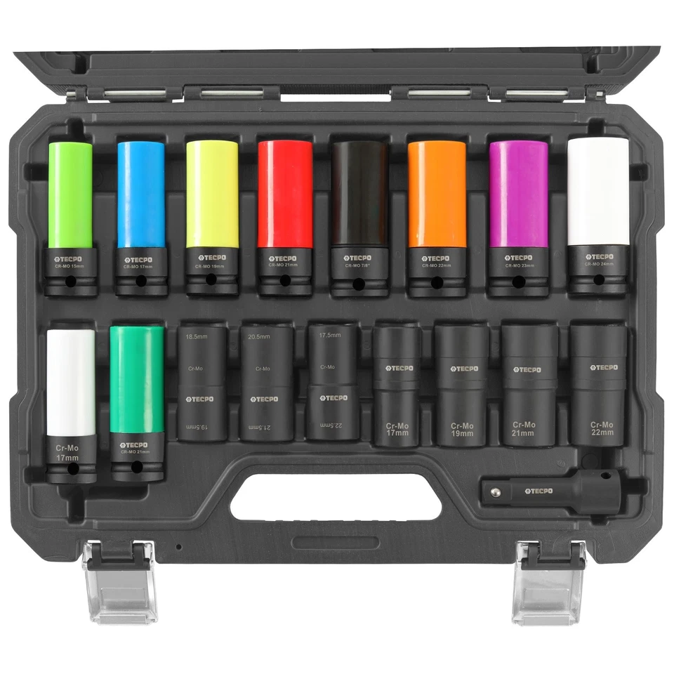 TECPO 1/2" SCHONEINSÄTZE KRAFT STECKSCHLÜSSEL DEFEKTE RAD-VERSCHRAUBUNGEN ALU - Bild 3 von 4
