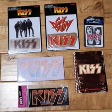 KISS Lot Paper Items 7x5 Notebook, Sticker sheets, Air Freshener Licensed Unused
