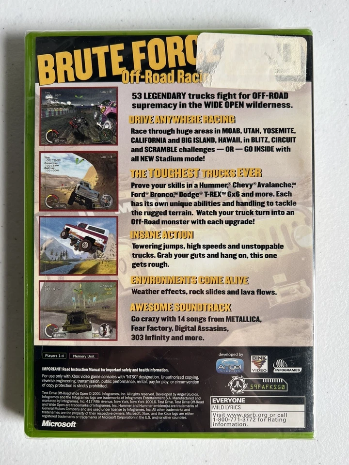 Test Drive Off-Road: Wide Open Microsoft Xbox 2001 BRAND NEW SEALED hummer - Image 2 of 4