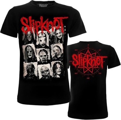 SLIPKNOT T-Shirt Shirt DOPPELDRUCK Logo MASKEN Punk Rock OFFIZIELL