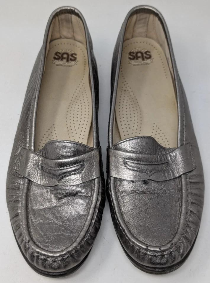 Zapatos sin cordones SAS Tripad Comfort para mujer talla 10,5 M guiño peltre centavo Foto 2 de 4