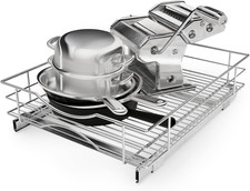 Pull Out Kitchen Cabinet Organizer with Slide Out Drawer for Space Saving Storag