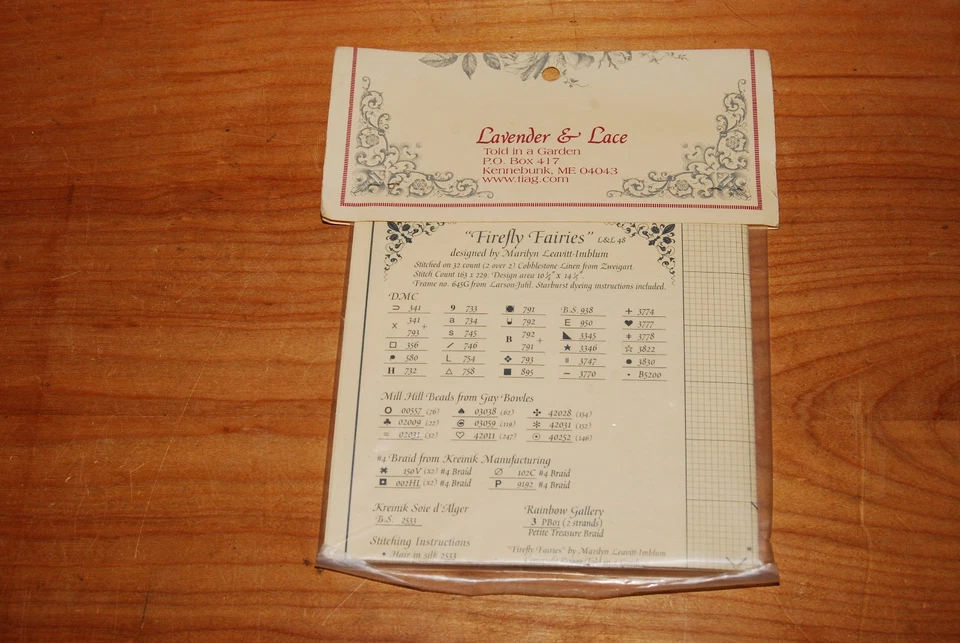Lavender & Lace Victorian Designs "Firefly Fairies" Cross Stitch Pattern - NEW - Image 2 of 2