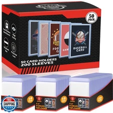 250 PCS TopLoaders Card Sleeves for Trading Cards, 3" x 4" Baseball Card Prot