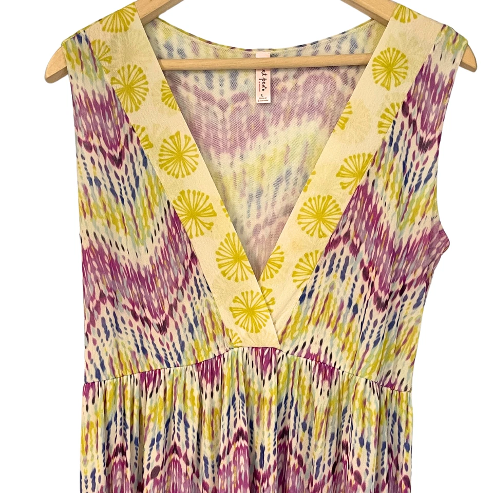 Maxi Vestido Sweet Pea by Stacy Frati Malla Boho Para Mujer Talla L Rosa Floral Alto Bajo Foto 2 de 4