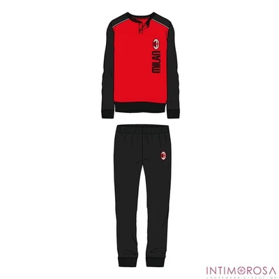 AC MILAN Pigiama uomo ufficiale Milan in caldo cotone rossonero PIGM 1180