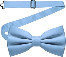 Solid Color Pre-tied Bow Tie Adjustable Bowtie for Men