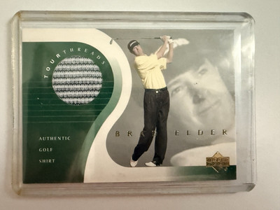 2001 Upper Deck Golf Brad Elder Tour Threads #TT-BE Game-Used Relic NM