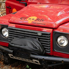 Black Waterproof Winch Cover 55x19x24cm 210D Oxford Fabric Off Road Winch