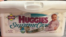 Huggies Supreme Care 64 Wipe Reusable Container No Wipes 1997