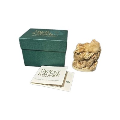 Harmony Kingdom Damnable Plot 1995 Beavers with Dynamite Trinket Box Figurine