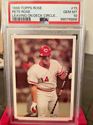 1986 Pete Rose [Leaving on Deck Circle] #75