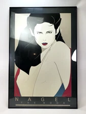 Framed NAGEL The Book Original 1981 Mirage Editions Lithograph Poster 36 x 24