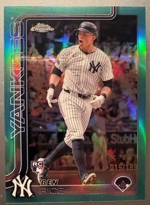 2025 Topps Chrome - Ben Rice #139 Teal Refractor /299 (RC)