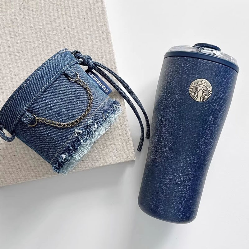 New Starbucks China 2026 Denim Star Coffee Retro 21oz Tumbler with