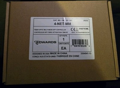 Edwards 4-NET-MM Fiber Optic Multi Mode SFP Controller SEALED -FREE SHIPPING-