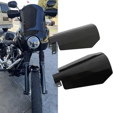 Motorcycle Handguards Coffin Cut Hand Guards Black For Harley Touring Baggers