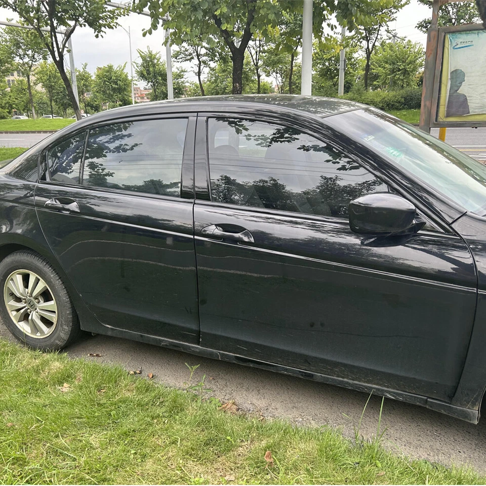 Matte/Glossy Black Chrome Delete Window Trims For Honda Accord 2008-2013 Foto 2 de 4