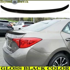For 2014-2019 Toyota Corolla Sedan GLOSS BLACK Factory Style Trunk Spoiler Wing