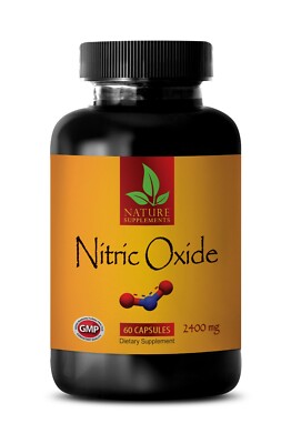 Nitric Oxide 2400mg - L-Arginine Muscle Strength - Sport Supplements 60 Capsules