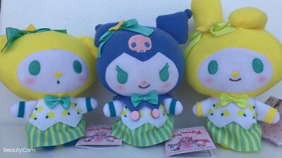Sanrio Kuromi My Melody Lemonade Plush Doll Set Of 3 Furyu From Japan New 20cm