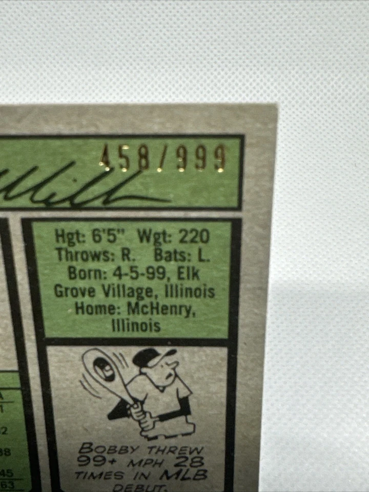 Bobby Miller 2023 Topps Heritage #515 Chrome ROOKIE /999 - Image 3 of 3