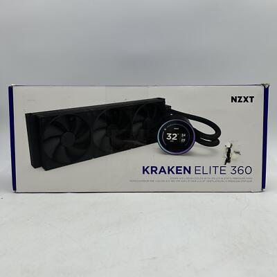 NZXT Kraken Elite 360 2024 AIO CPU Liquid Cooler, 360mm Radiator (Black)